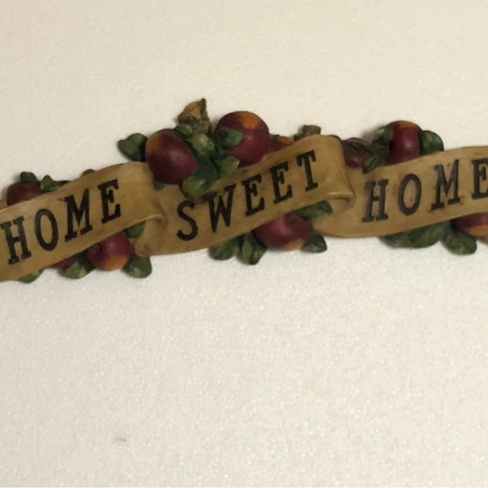 Decorative Wall ”Home Sweet Home” Apple Resin Plaque Country Decor 23